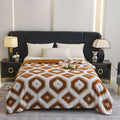 Zyra Double Layer Geometric Throw Blanket — lifestyle shot