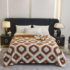 Zyra Double Layer Geometric Throw Blanket — lifestyle shot