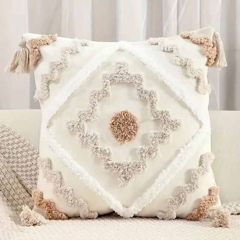 Bohemian Bliss Tufted Pillow Cover — main product photo