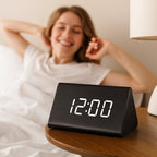 Elora Wooden LED Alarm Clock Digital Display — additional view