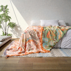 Boho Floral Cotton Throw — view 3