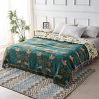 Reversible Scandinavian Bird Blanket | 100% Cotton Blanket — product detail view