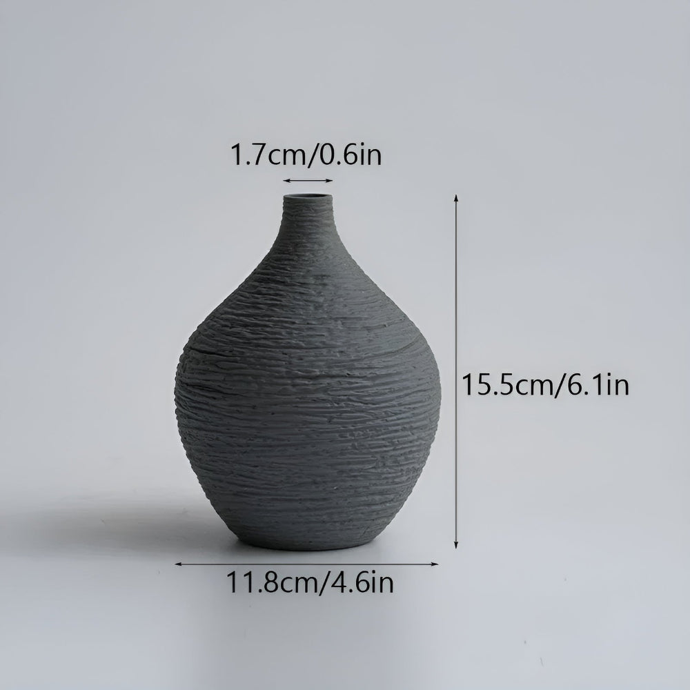 Earthline Ceramic Artisan Vase — product feature detail