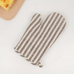 Premium Striped Heat-Resistant Oven Mitt — product close-up