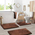 Luxurious Velvet Memory Foam Bath Mat - 3PCS Set — product in use