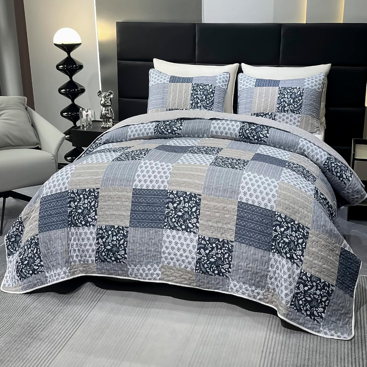 Plaid Patchwork Coverlet — main product photo