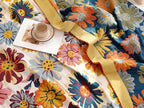 Bright Flower Cotton Blanket — product in use
