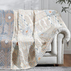 Reversible Chic Cotton Throw Blanket — lifestyle shot