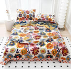 Bright Flower Cotton Blanket — alternate angle view