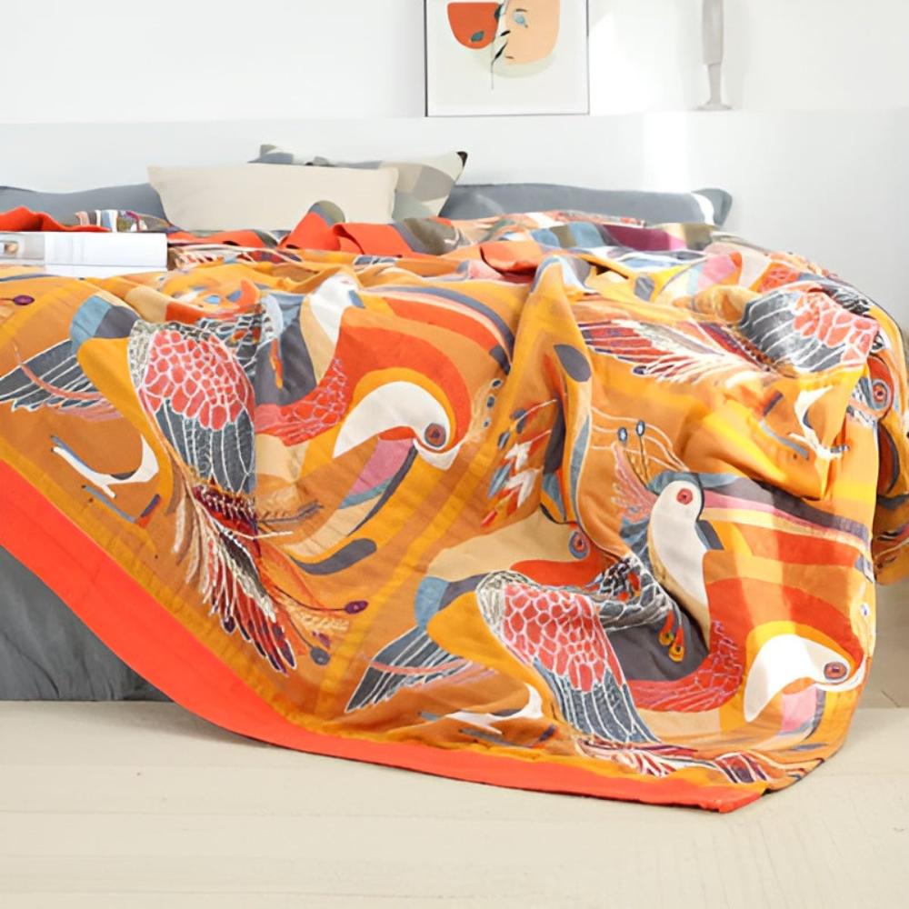 Toucan Bird Cotton Throw — main product photo
