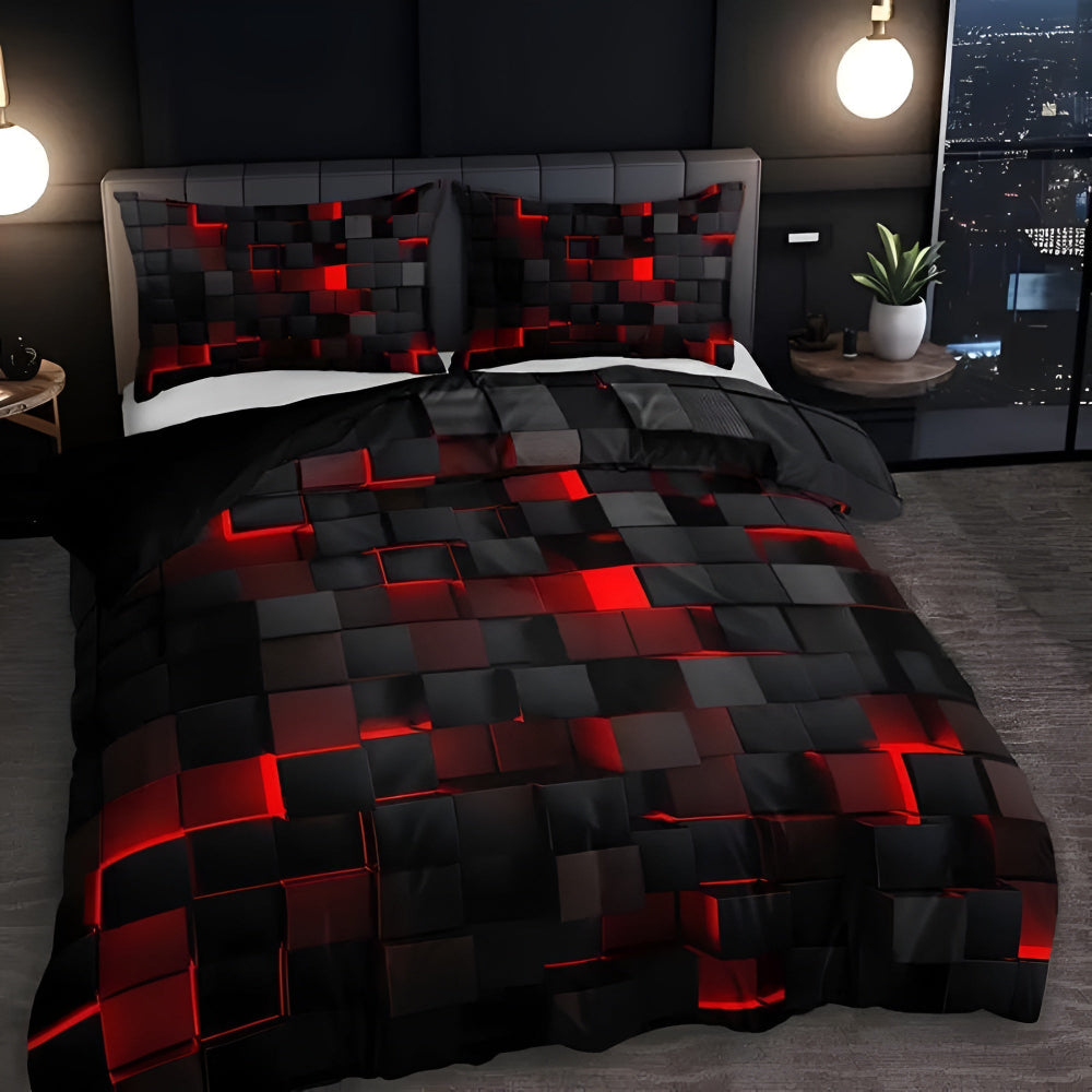 GEOMATRIX | 3pcs Quilt Cover Set — product in use