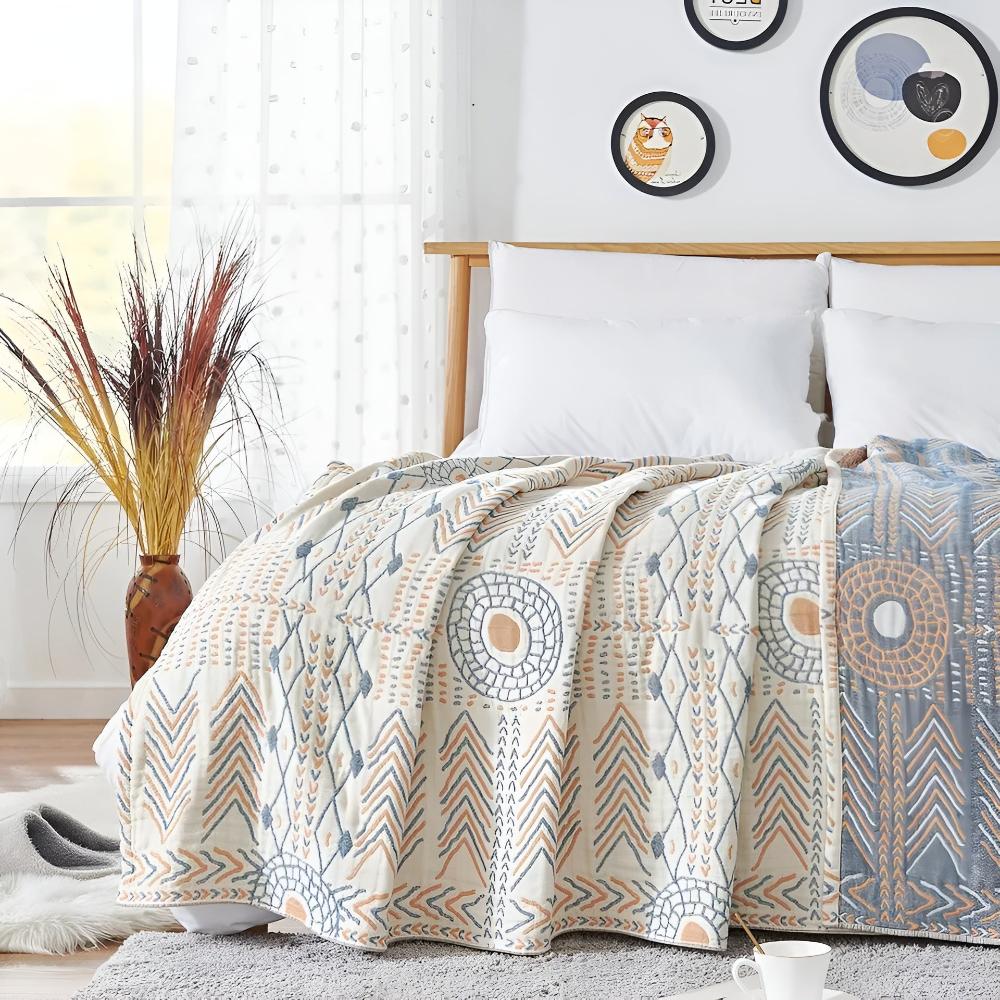 Reversible Chic Cotton Throw Blanket — main product photo