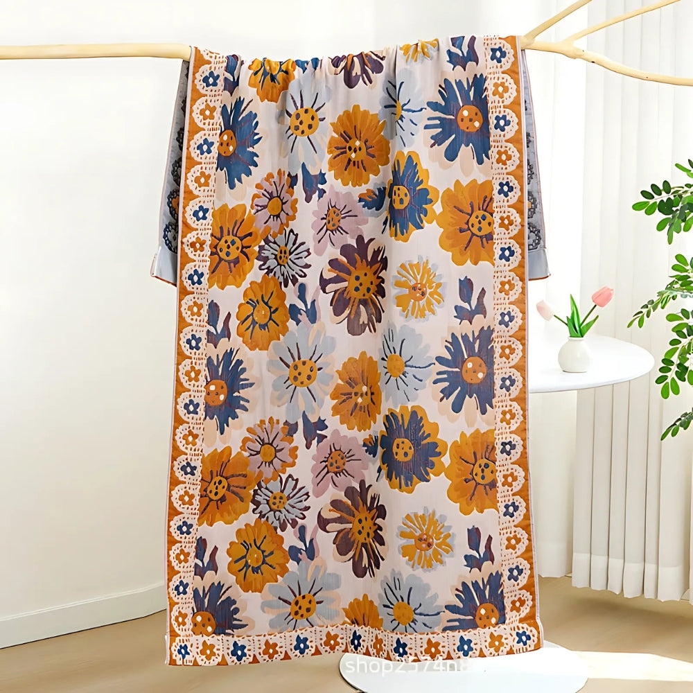 Floral Fiesta Bath Towel — product detail view