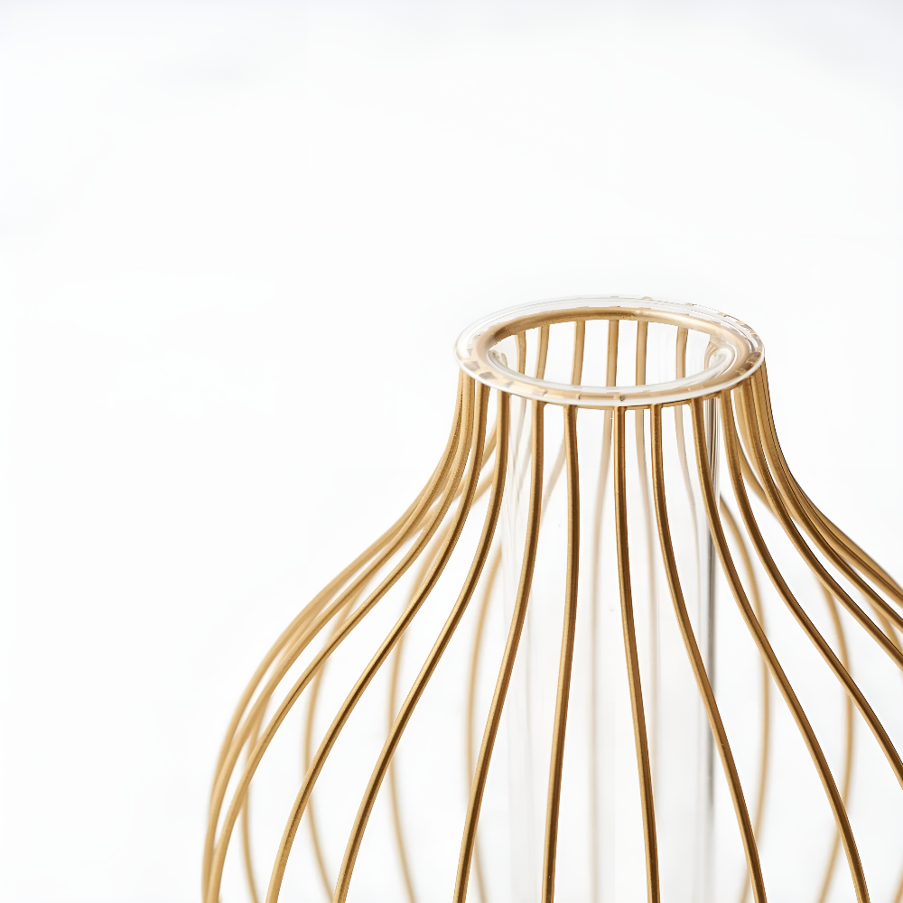 Sleek Metal Frame Vase — alternate angle view