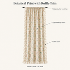 Wildflower Lace Ruffle Curtain features: rod pocket or hook top, light-filtering fabric, ruffle trim, sold as 1 panel 59 inches wide