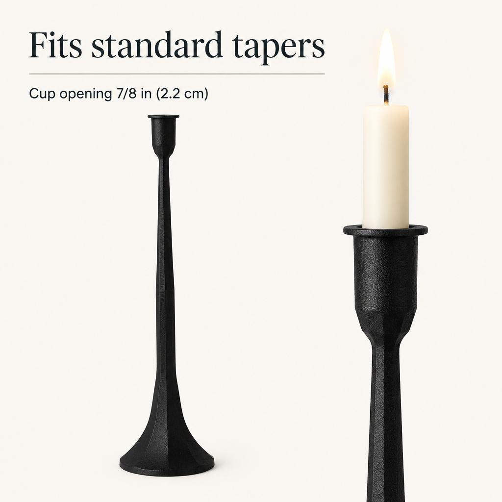 Cup fits standard 7/8 in taper candles