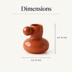 Celestial Nordic glass candle holder dimensions: 4.3 in (11 cm) tall and 4.3 in (11 cm) wide