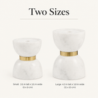 Colette sizes: Small 3.5 x 3.5 in (9 x 9 cm), Large 4.3 x 3.9 in (11 x 10 cm)