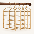 Golden Hue 5-Tier Trouser Hangers, Set of 5 — product photo
