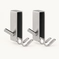On glass shower door hooks