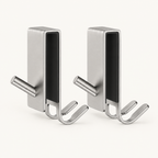 On glass shower door hooks