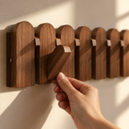 Piano Wooden Hook Wall Coat Rack — styled in the home