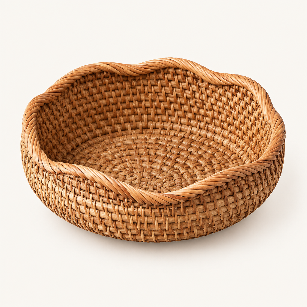 Stylish Handwoven Rattan Basket — product photo