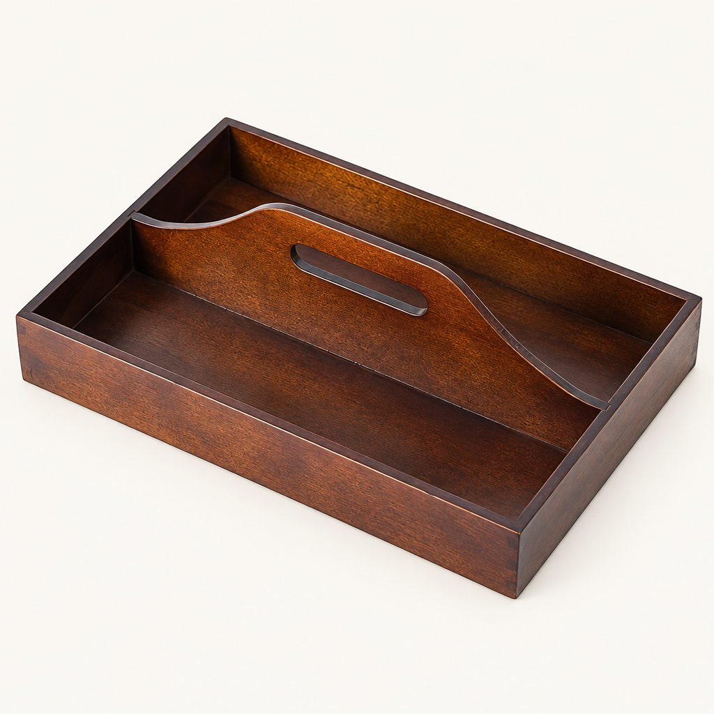 Timeless Vintage Wooden Organizer Tray — product photo