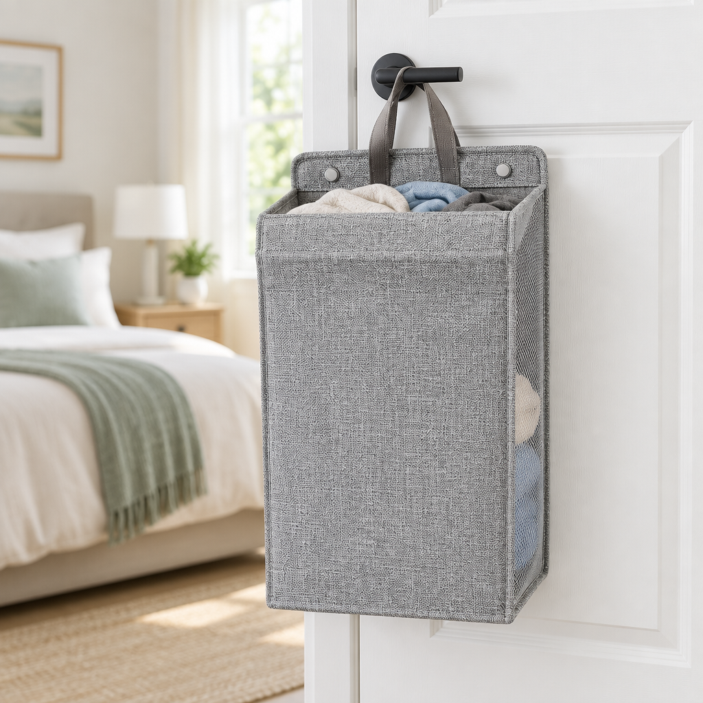Nexa Foldable Hanging Laundry Basket — styled in the home