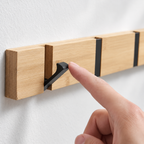 Functional Flip Wooden Wall Hook Rack — styled in the home