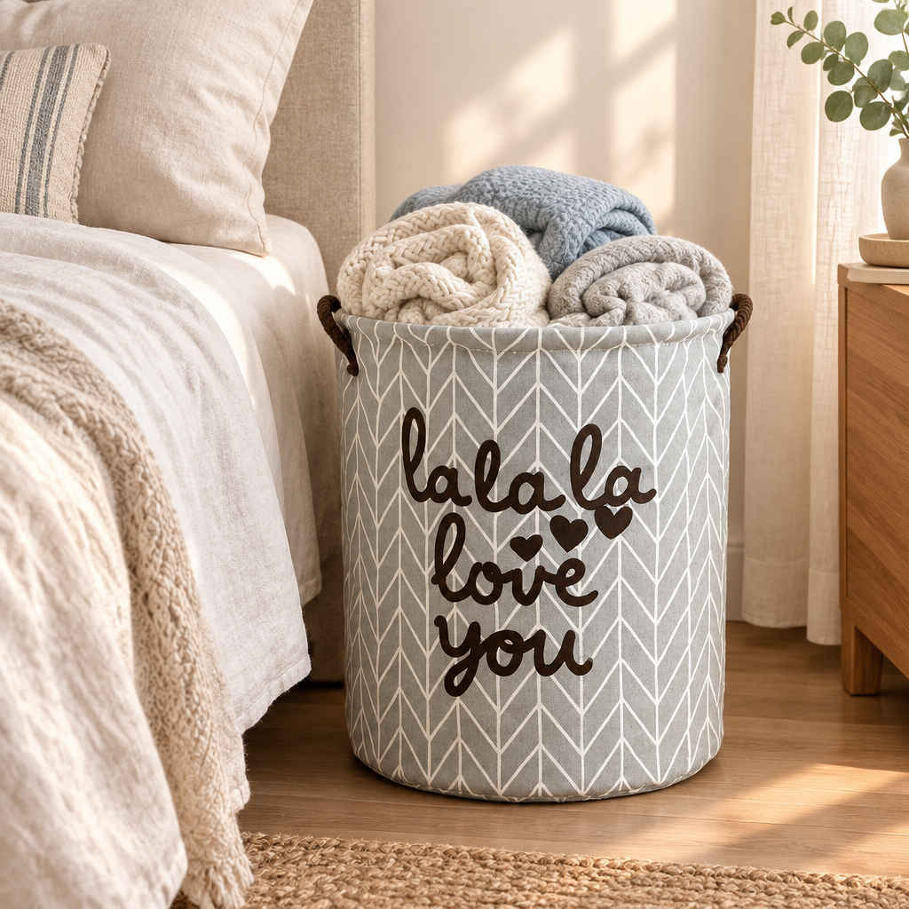 Home Charm Laundry Basket — styled in the home