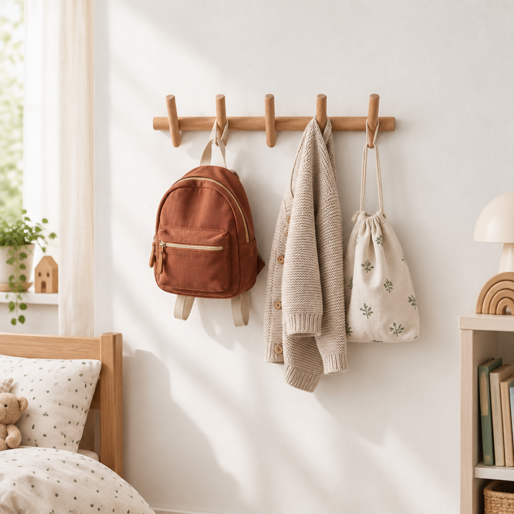 Minimalist Nordic Style Wooden Organizer — styled in the home