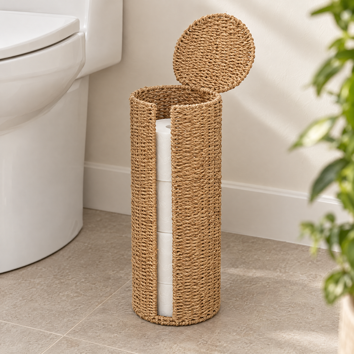Braided Rope Toilet Paper Holder — main product photo