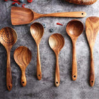Handmade Teak Wooden Kitchen Utensils | 7 Sets — main product photo