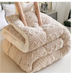 Thick Snuggle Sherpa Blanket — product in use