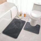 Lush Leaf Comfort Bath Mat Set - 2Pcs — alternate angle view