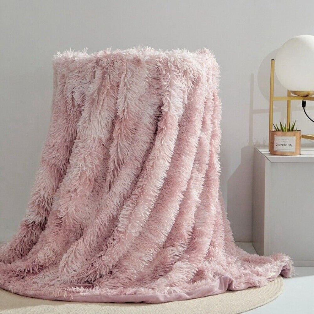 Fuzzy Faux Fur Blanket Throw — main product photo
