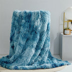 Fuzzy Faux Fur Blanket Throw — size and scale reference