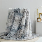 Fuzzy Faux Fur Blanket Throw — alternate angle view