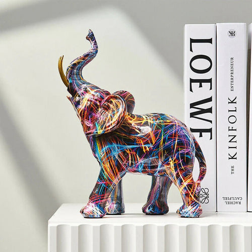Artistic Elephant Graffiti Figurine — main product photo