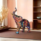 Artistic Elephant Graffiti Figurine — product in use