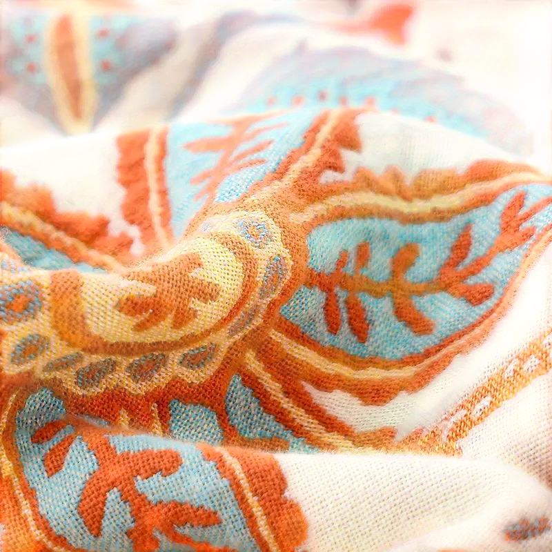 Boho Floral Cotton Throw — view 7