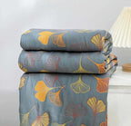 Ginkgo Leaf Throw Blanket — product in use