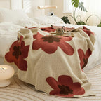 Aurora Bloom | Floral Knitted Blanket — lifestyle shot