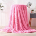 Fuzzy Faux Fur Blanket Throw — product in use