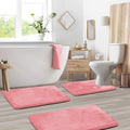 Luxurious Velvet Memory Foam Bath Mat - 3PCS Set — product close-up