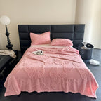 Butterfly Jacquard Flannel Blanket — material texture close-up