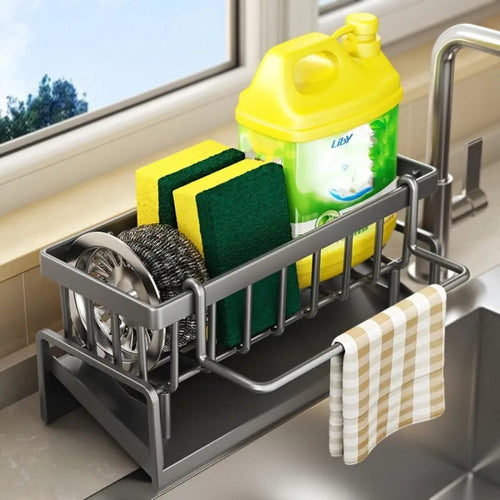 All-in-One Sponge Soap Cloth Self-Draining Rack — main product photo