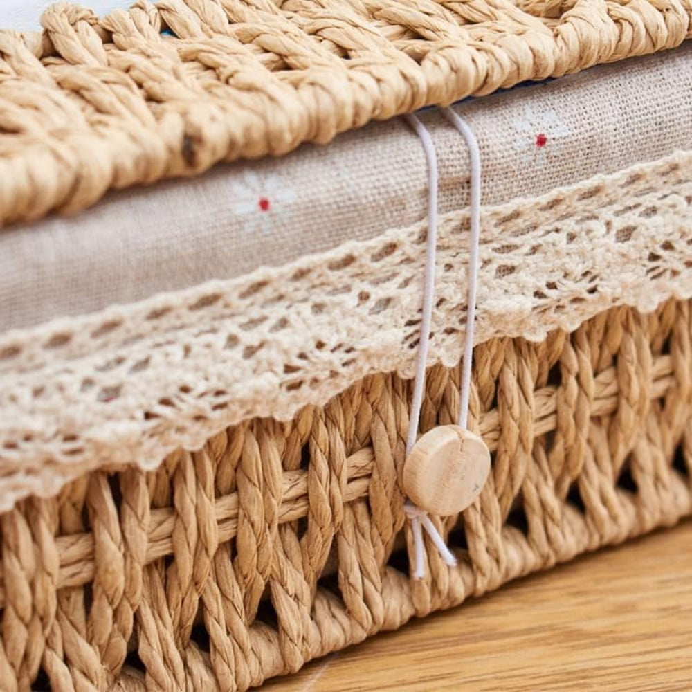 Lunor Braided Woven Tissue Box — product close-up
