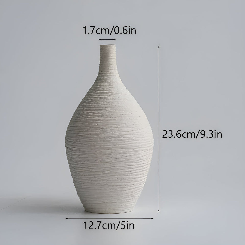Earthline Ceramic Artisan Vase — size and scale reference